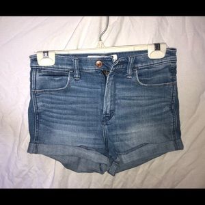 High rise jean shorts